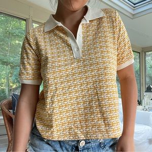 Zara yellow collared shirt